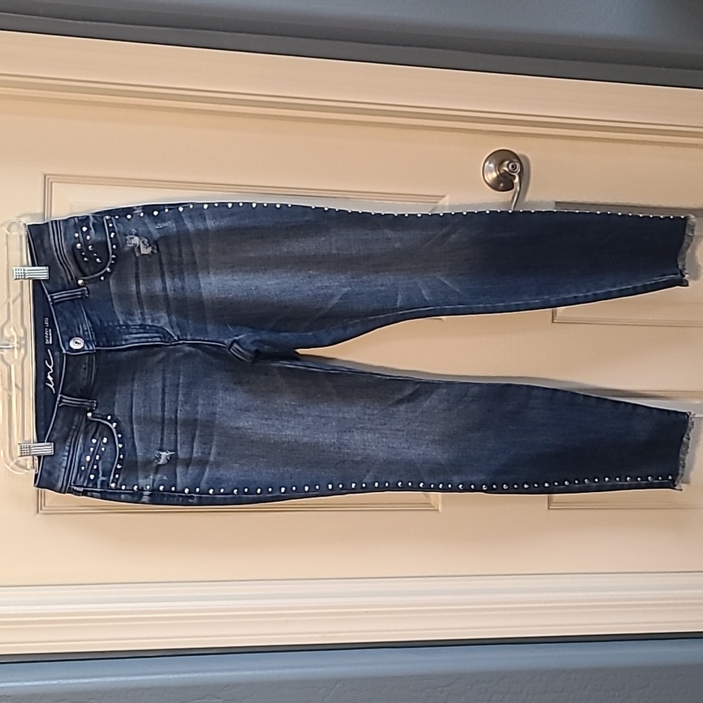 INC distressed jeans with stud detail size 8